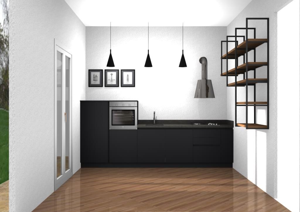 homify Modern kitchen Cabinets & shelves