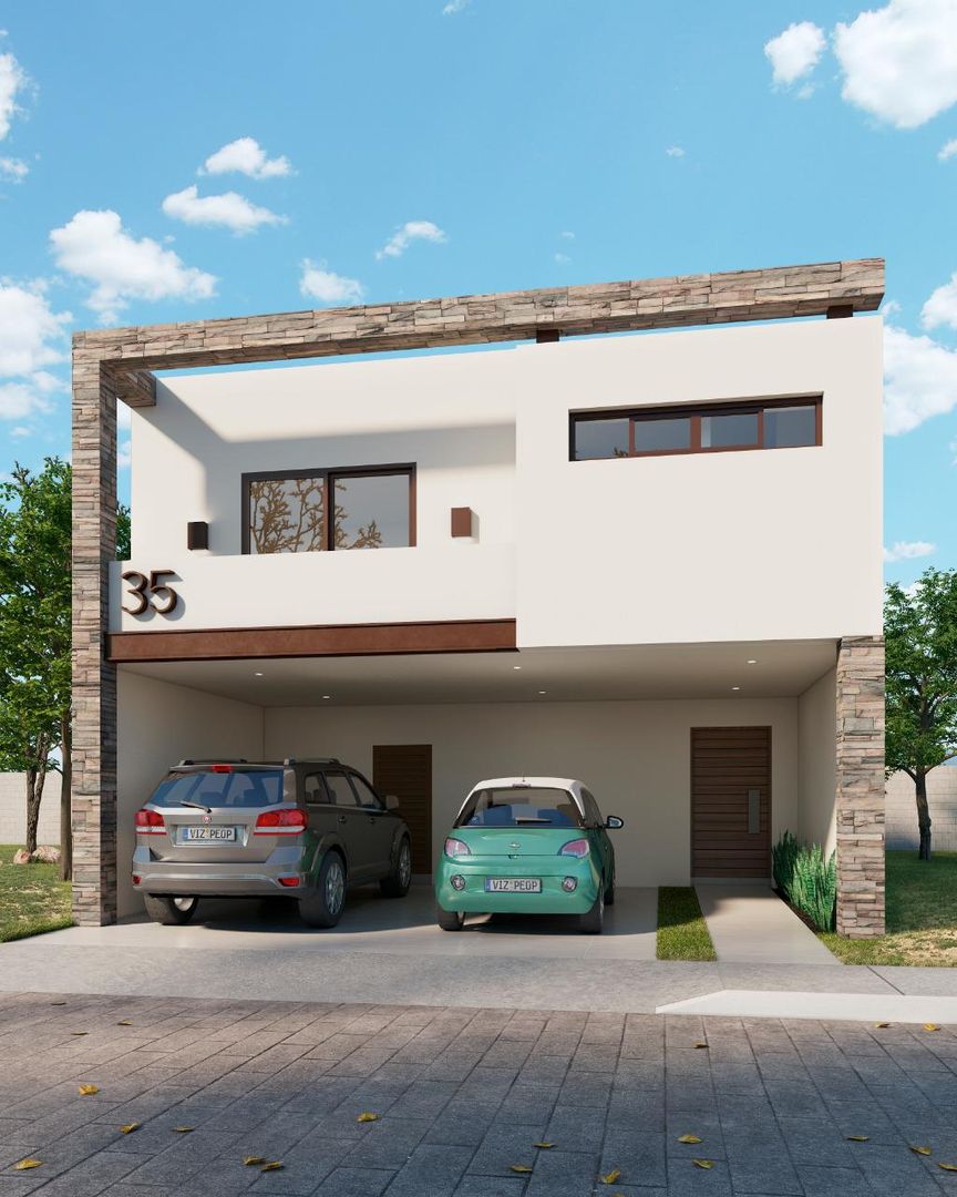 Palo Blanco Residencial, VillaSi Construcciones VillaSi Construcciones Houses