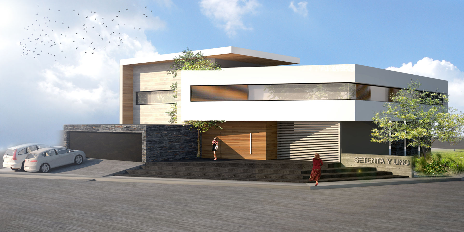 Sketch fachada 1 aaestudio Single family home