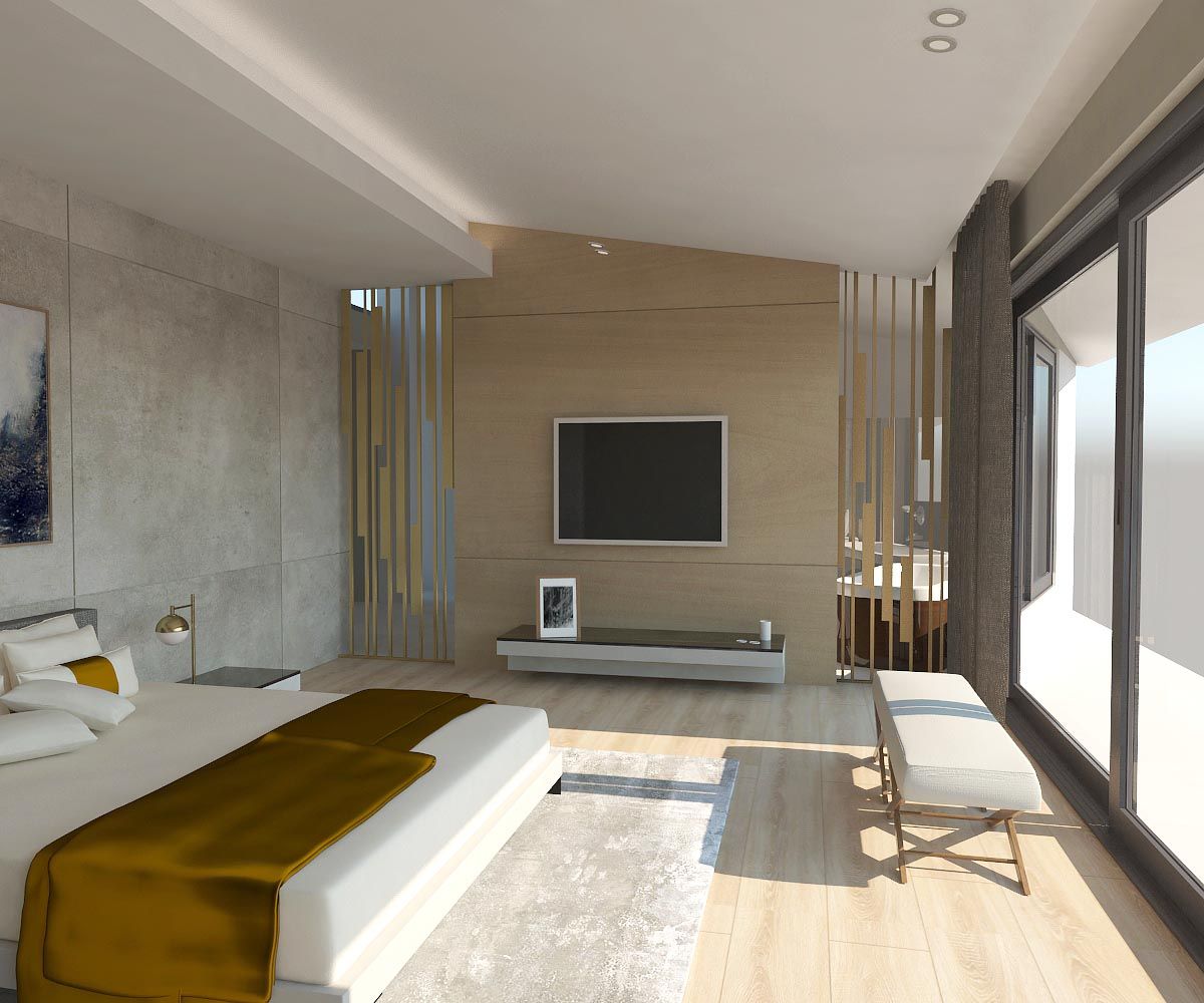 Güney Afrika'da Bir Villa Projesi, Kalya İç Mimarlık \ Kalya Interıor Desıgn Kalya İç Mimarlık \ Kalya Interıor Desıgn Small bedroom Wood Wood effect