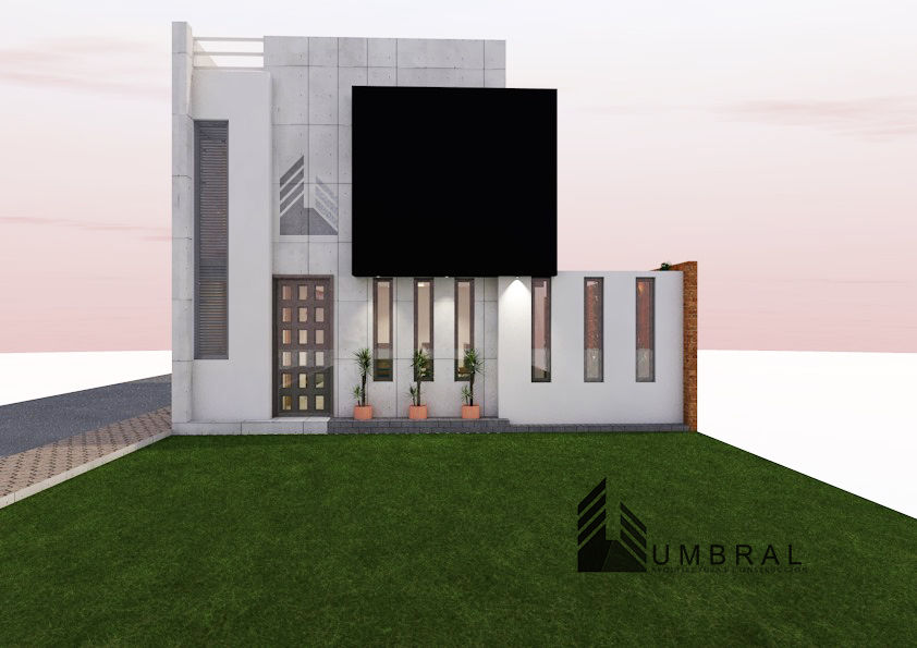FACHADA PRINCIPAL Umbral arquitectura y construccion Casas de estilo minimalista