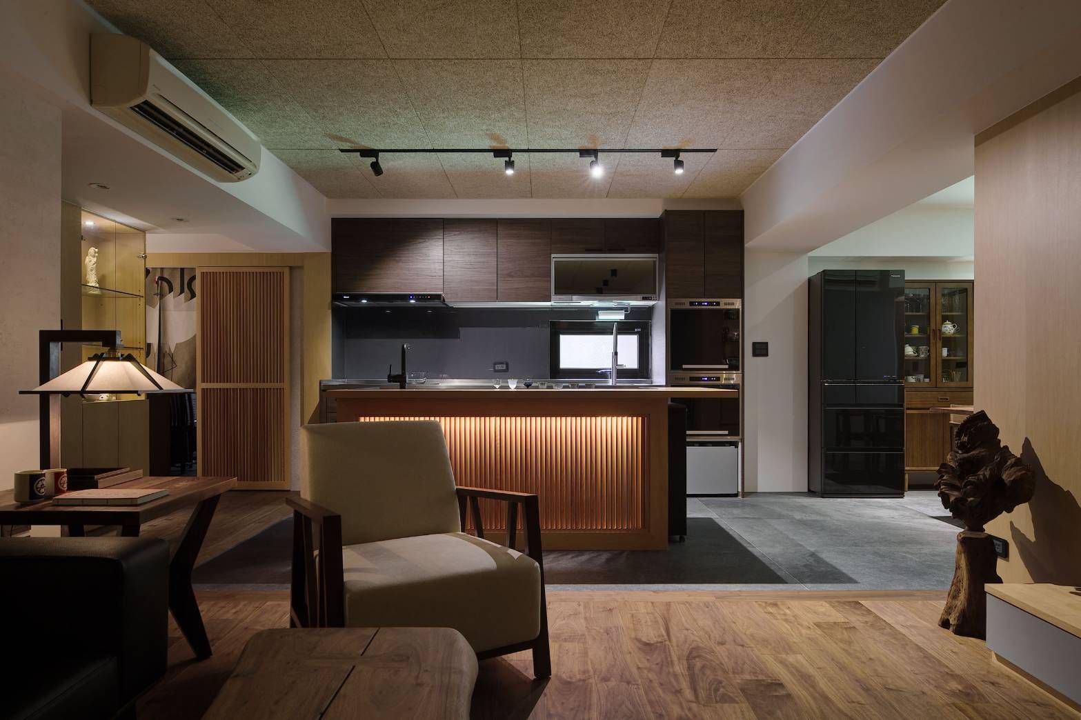台北30坪老屋翻新變身日式風格住宅, 直方設計有限公司 直方設計有限公司 وحدات مطبخ