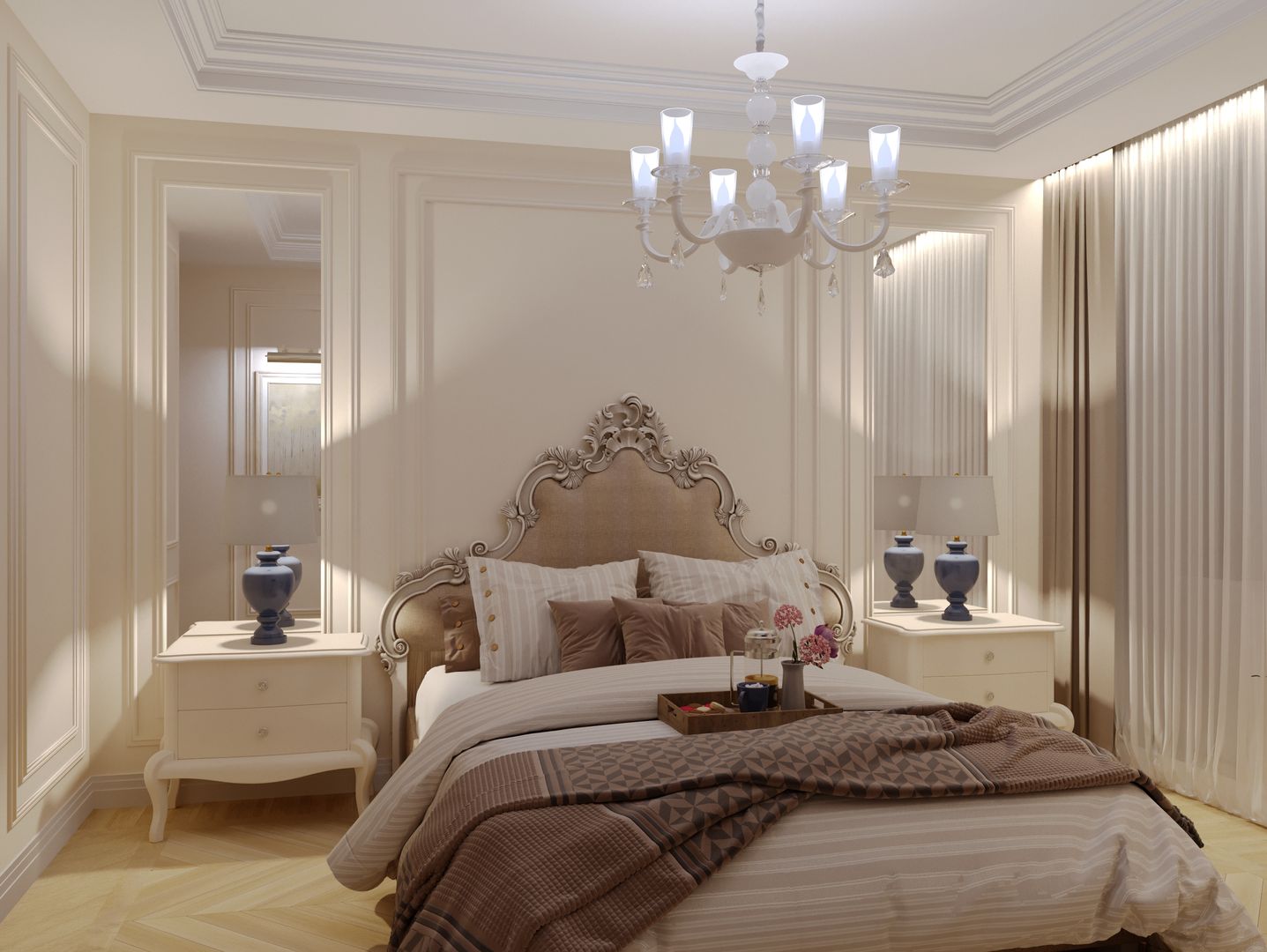 Квартира ЖК Приморский Квартал, DizaynNext DizaynNext Classic style bedroom