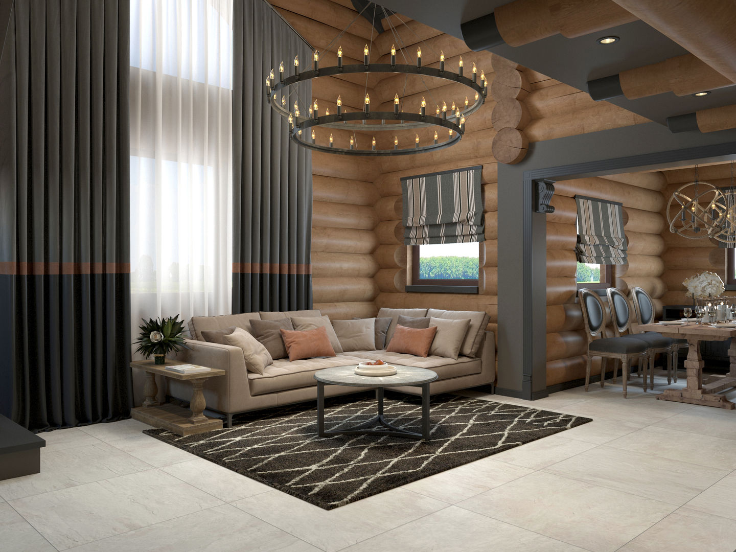 Дом в стиле Кантри, Wide Design Group Wide Design Group Country style living room