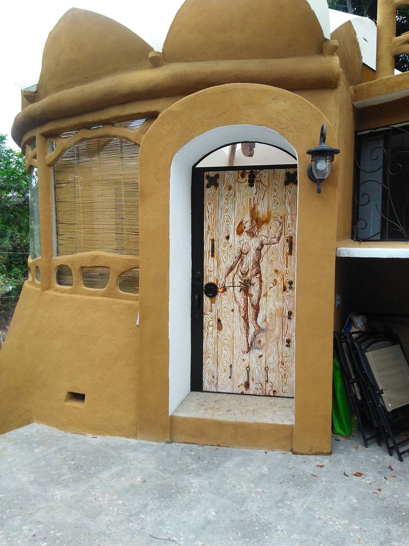 CASA AMATLAN, SIEMBRA ARQUITECTURA SIEMBRA ARQUITECTURA Wooden doors