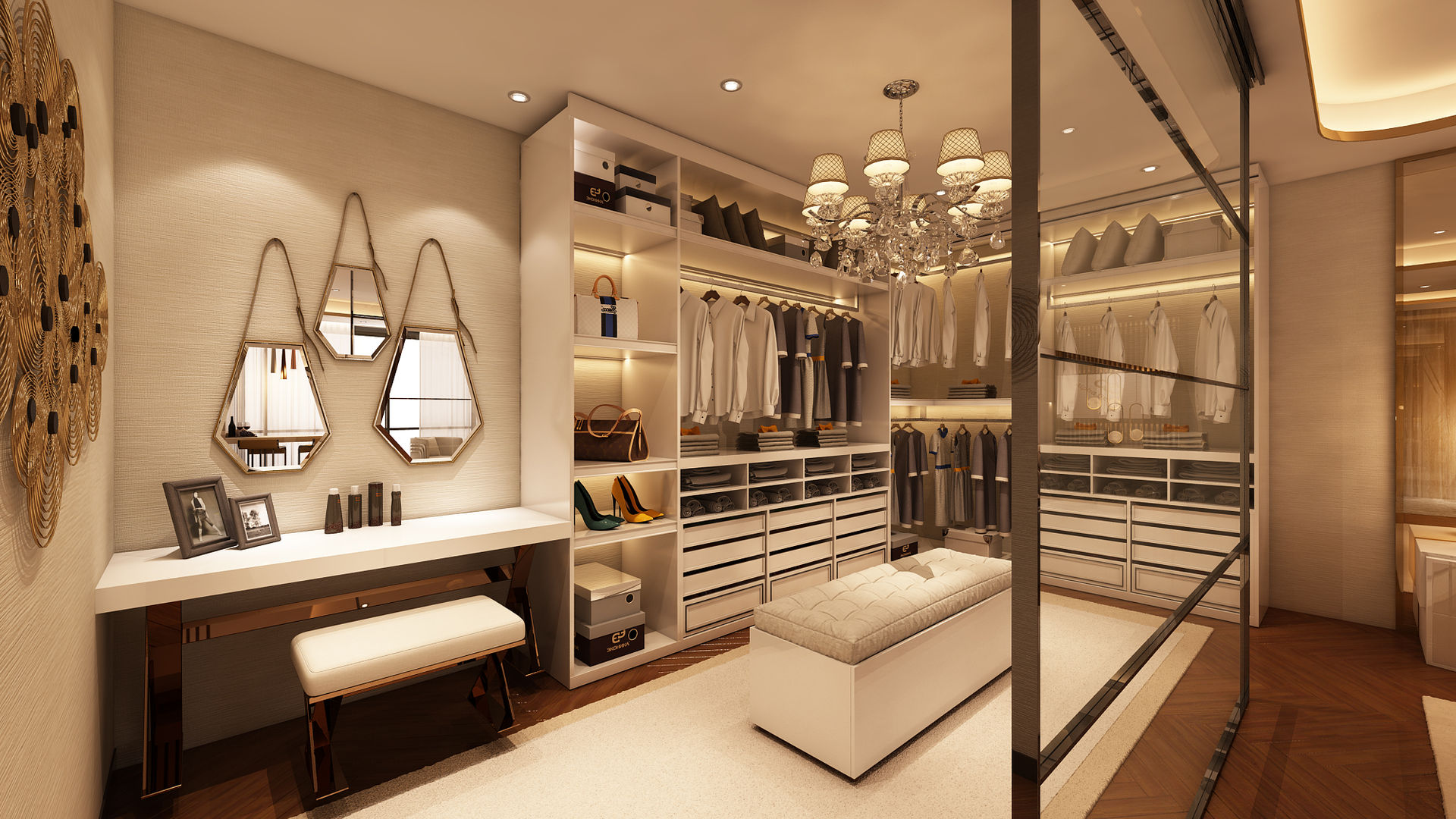 Suite Penthouse Geneva, Alpha Details Alpha Details Modern Giyinme Odası