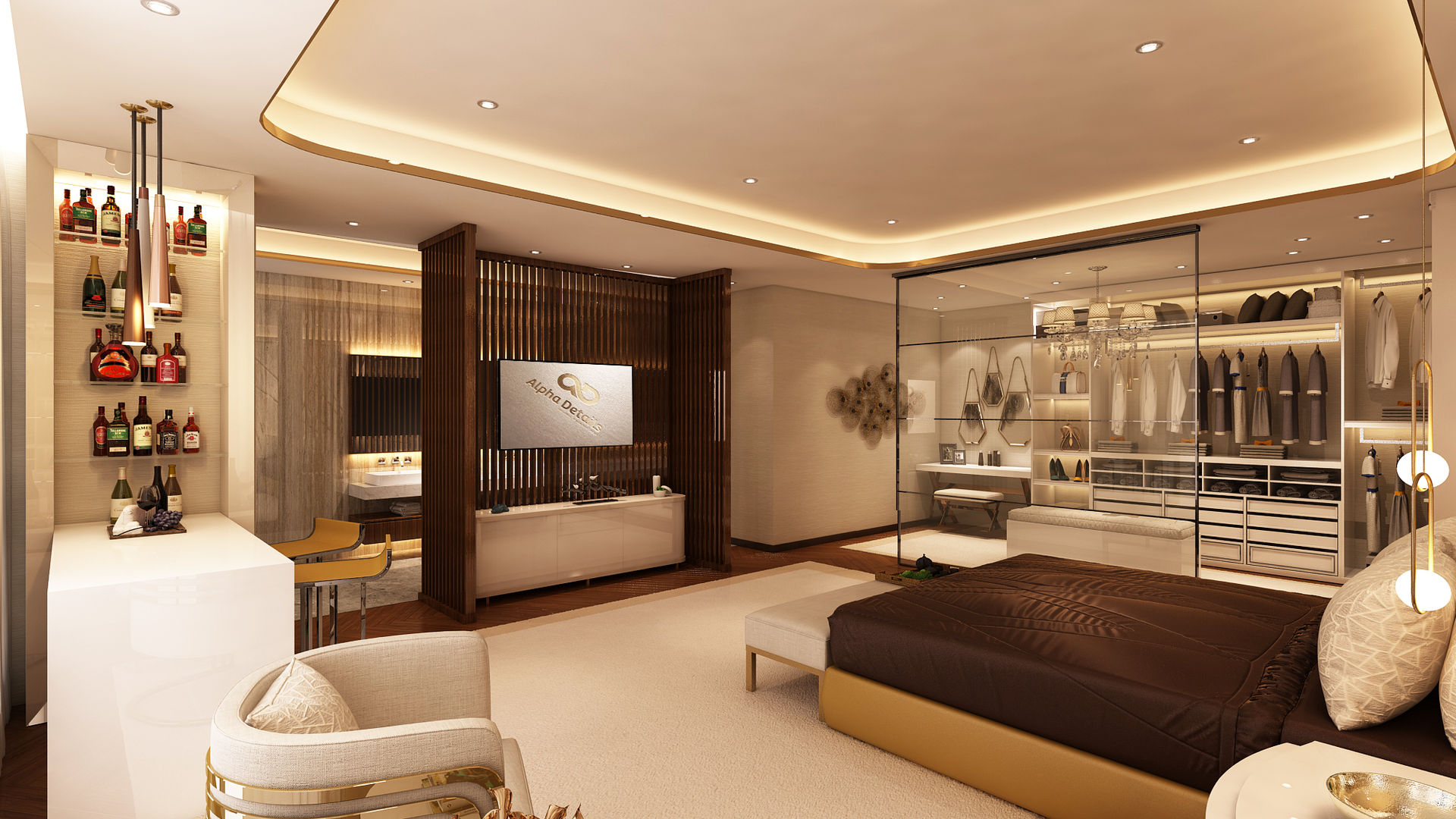Suite Penthouse Geneva, Alpha Details Alpha Details Klasik Yatak Odası
