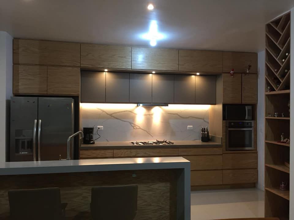 Cocina de encino, ADAO ADAO Einbauküche Holz Holznachbildung