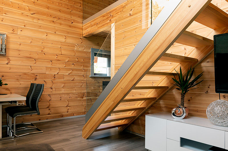 Traumhaus aus Holz selbst bauen, THULE Blockhaus GmbH - Ihr Fertigbausatz für ein Holzhaus THULE Blockhaus GmbH - Ihr Fertigbausatz für ein Holzhaus درج زجاج Stairs