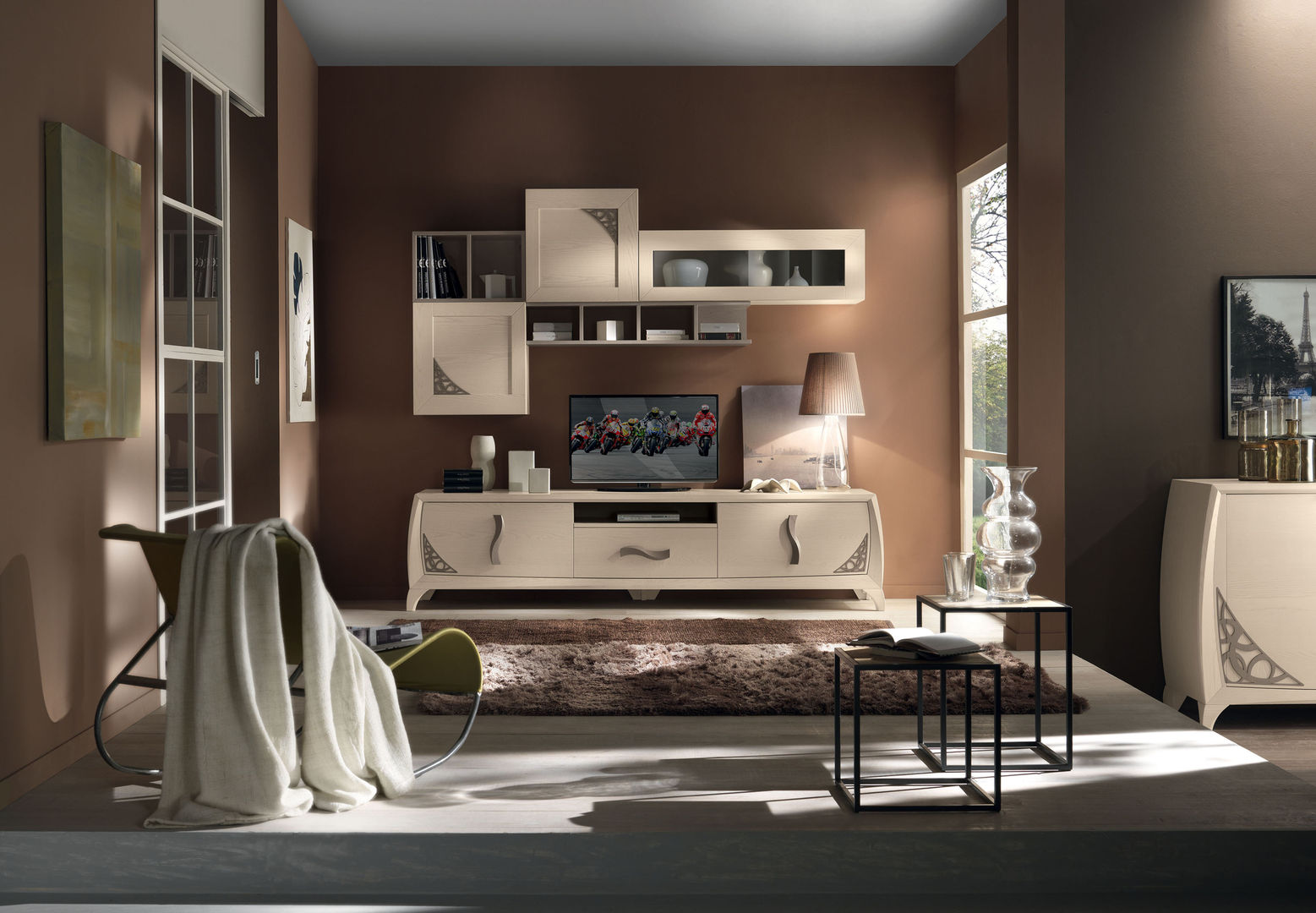 Idee per Pareti Attrezzate Moderne, Classiche e Contemporanee, Idea Stile Idea Stile Salas de estar modernas
