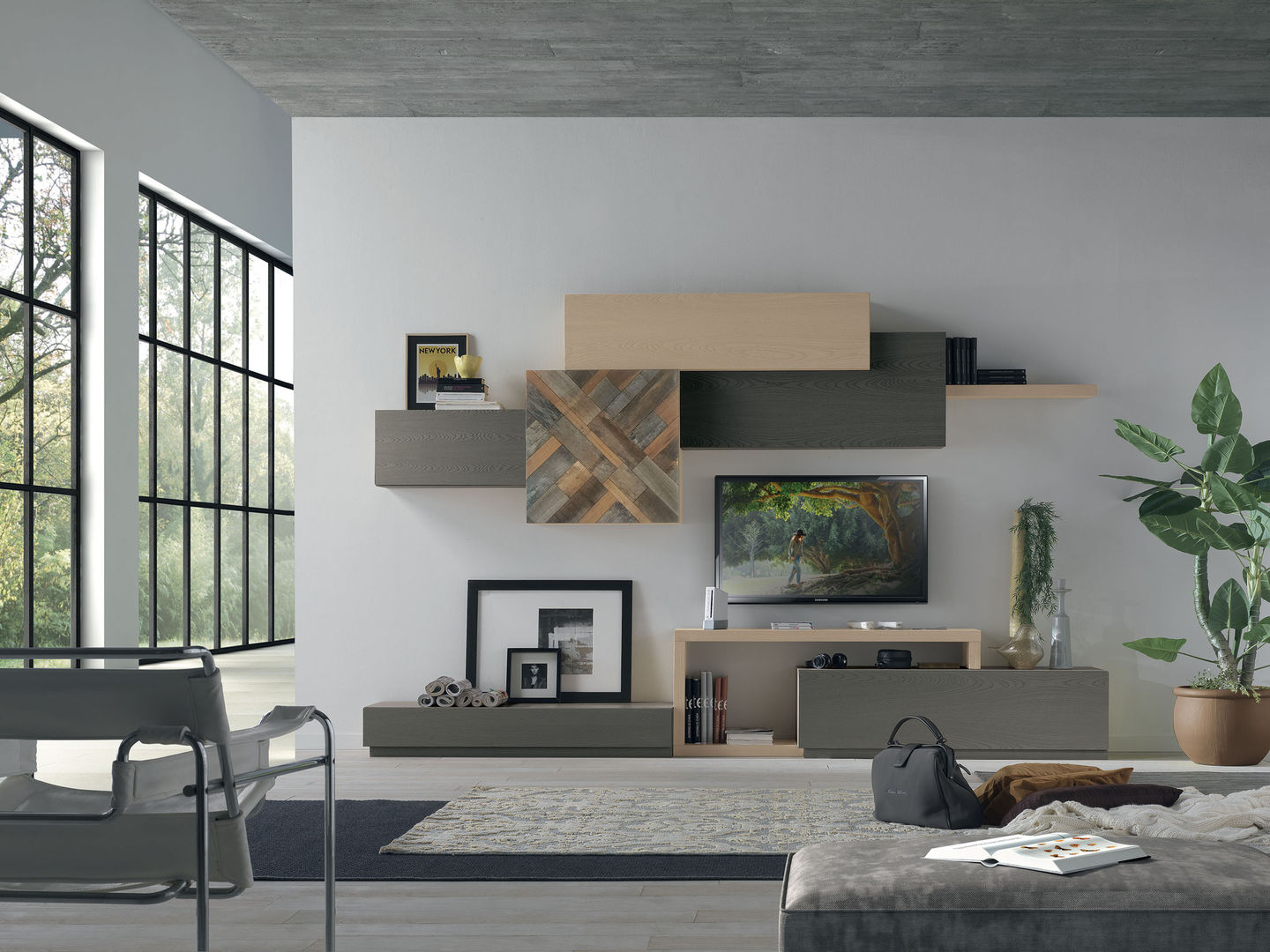 Idee per Pareti Attrezzate Moderne, Classiche e Contemporanee, Idea Stile Idea Stile Salas modernas