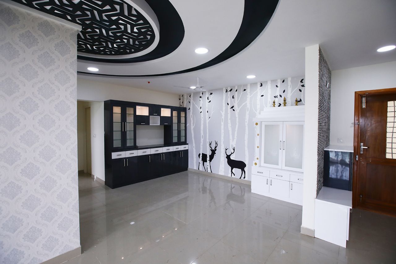 3BHK Residential Interiors at Mantri Serene, Interios by MK Design Interios by MK Design Nowoczesna jadalnia