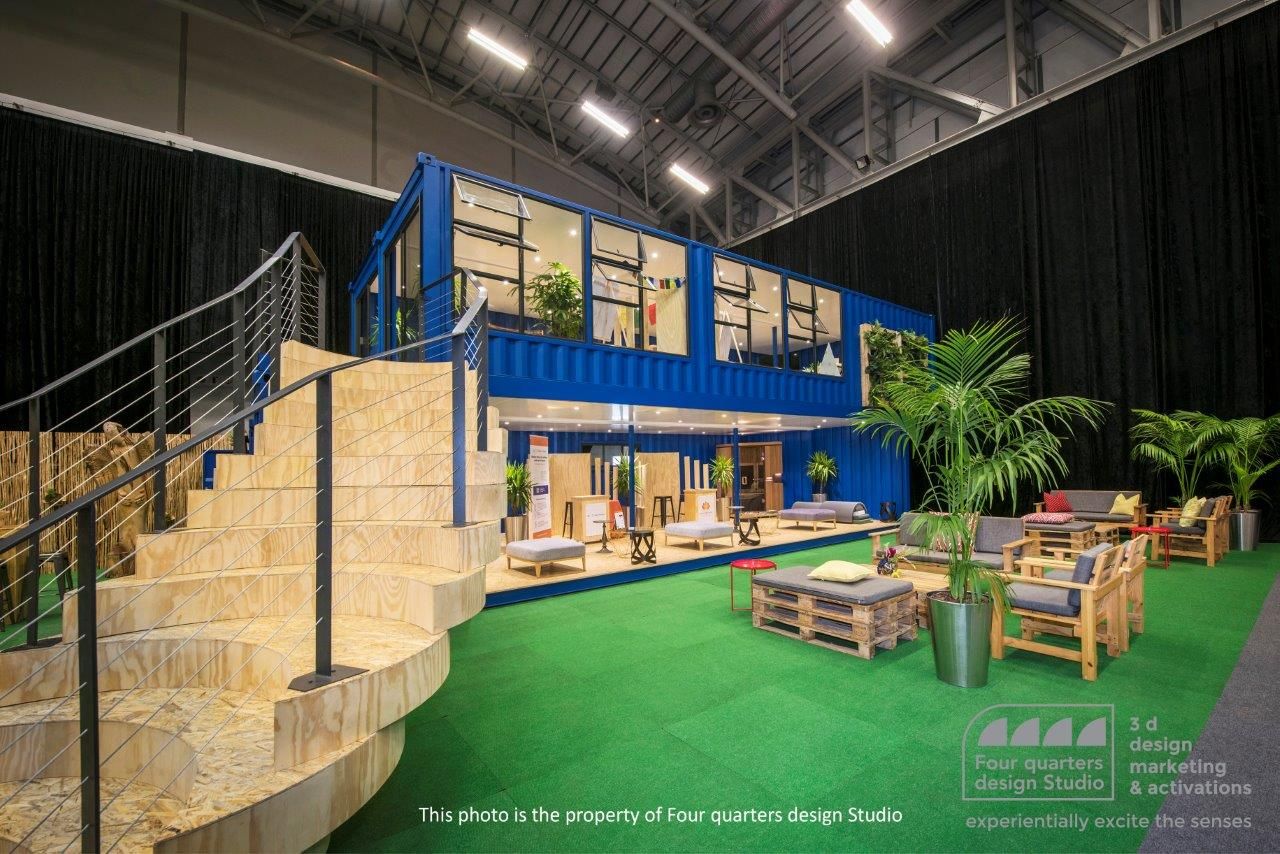 Four Quarters Design - Exhibition Stand , Container Rental and Sales (Pty) Ltd Container Rental and Sales (Pty) Ltd Commercial spaces Trung tâm triển lãm