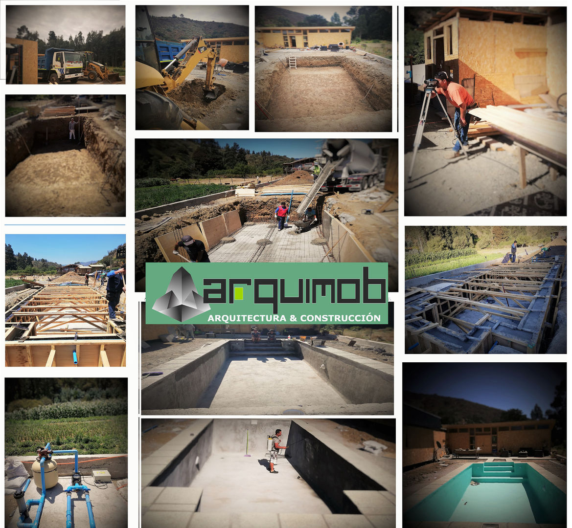 Construcción de Piscina Laguna verde, ARQUIMOB SPA ARQUIMOB SPA Bahçe havuzu