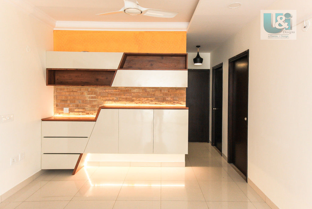 Crockery Unit with Stone Cladding & Profile Light Studio Ipsa Modern dining room