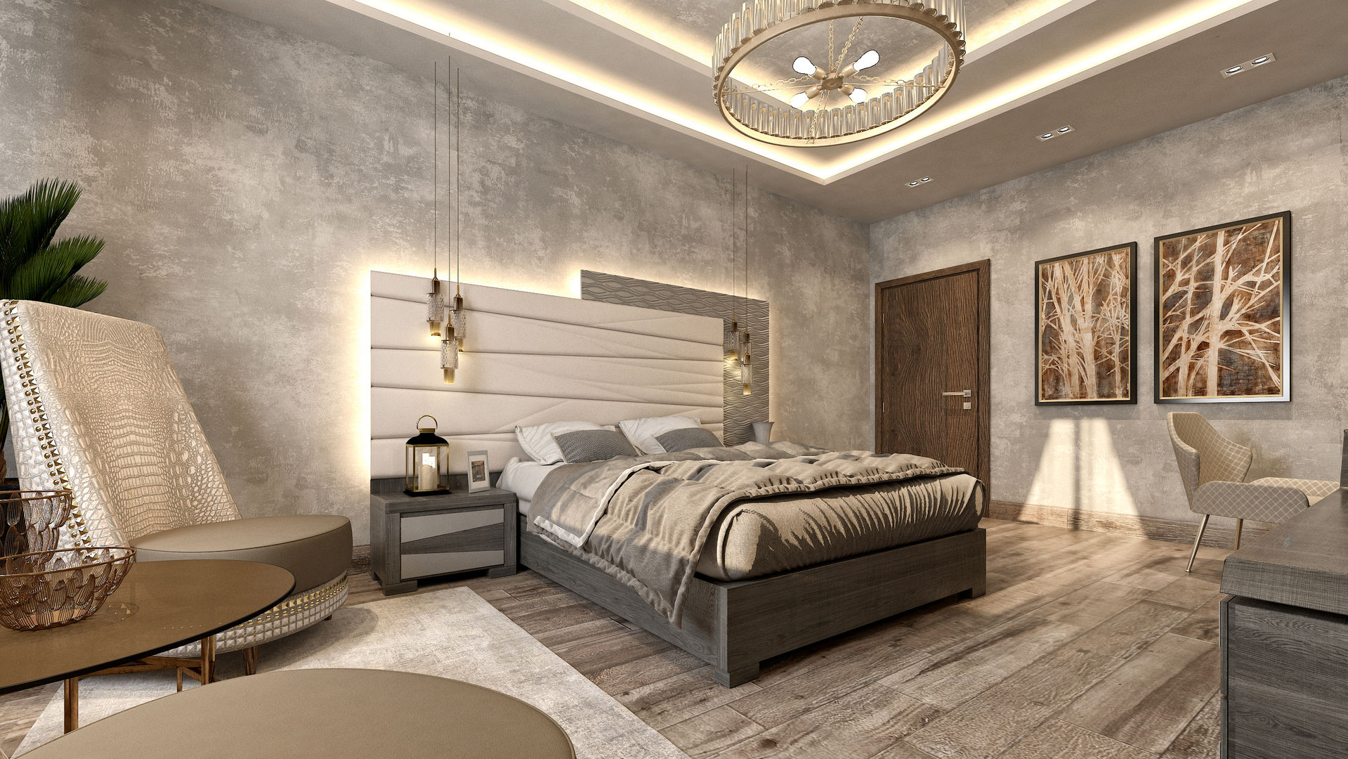 جنوب الاكاديمية - القاهرة الجديدة - مصر, Mockup studio Mockup studio Dormitorios modernos: Ideas, imágenes y decoración