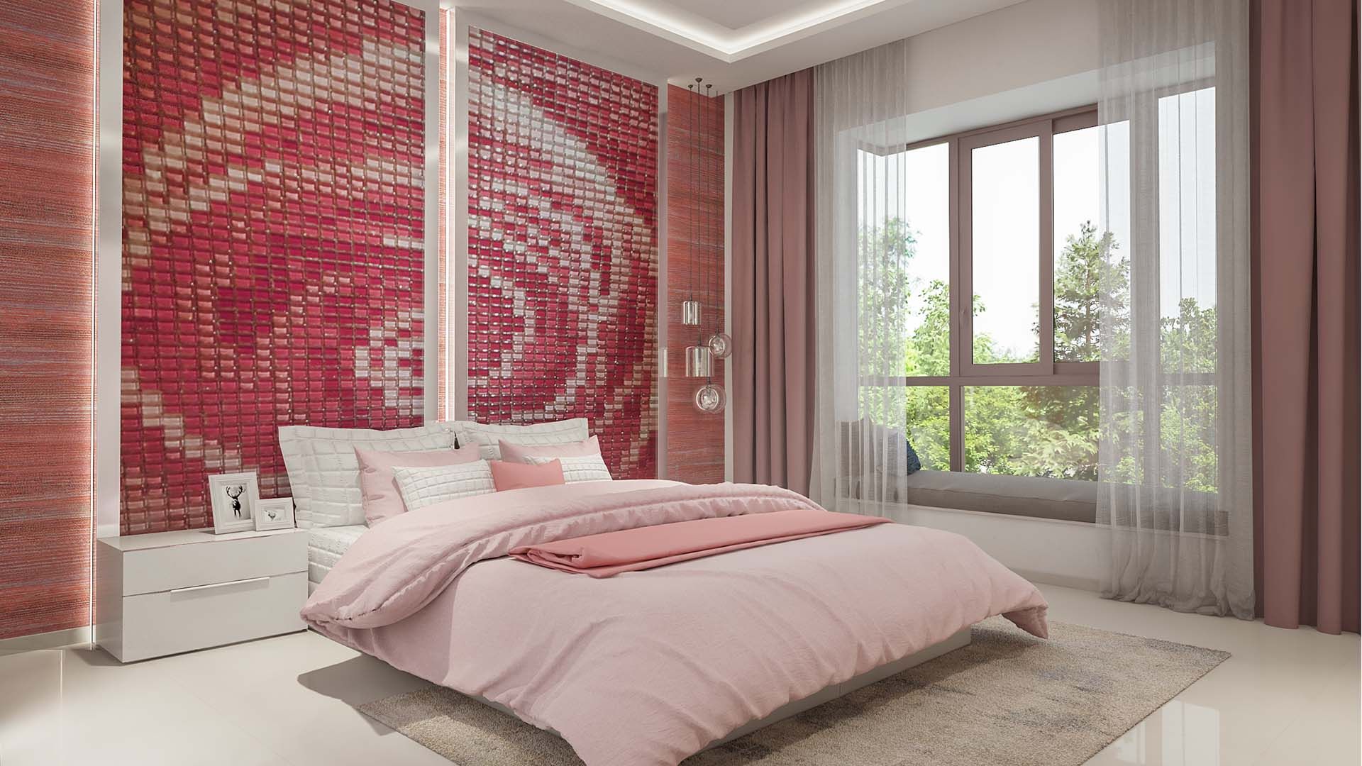 Bedroom De Panache Modern Bedroom pinkroom concept,bedroom ideas,baywindow
