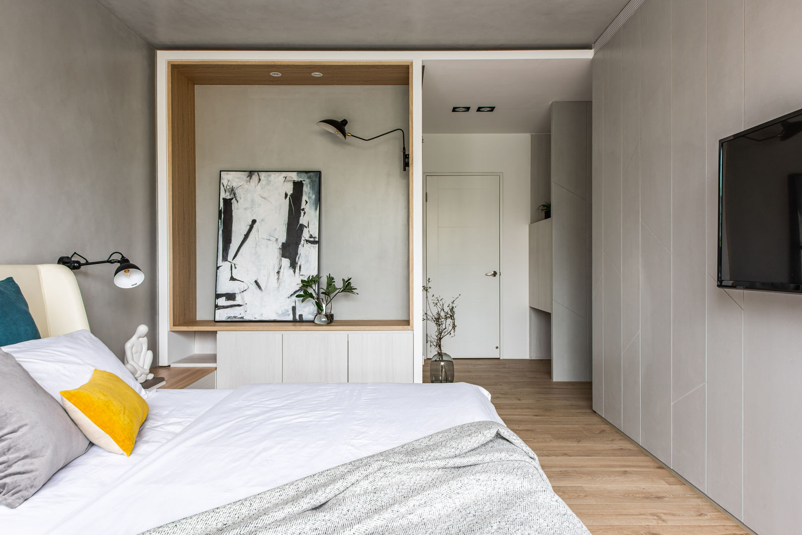 充足的收納空間讓臥室看起來整齊乾淨 Fertility Design 豐聚空間設計 Small bedroom