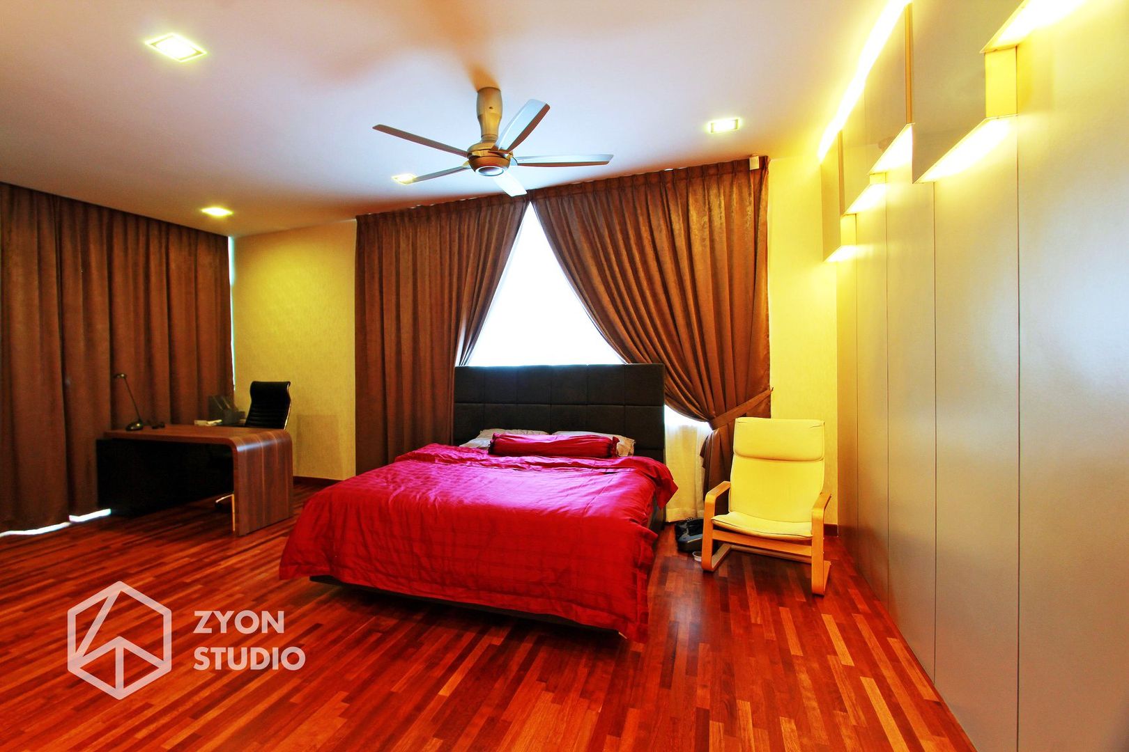 Kiara Residence Puchong, ZYON STUDIO SDN BHD (fka Zyon Interior Design Sdn Bhd) ZYON STUDIO SDN BHD (fka Zyon Interior Design Sdn Bhd) Modern Yatak Odası
