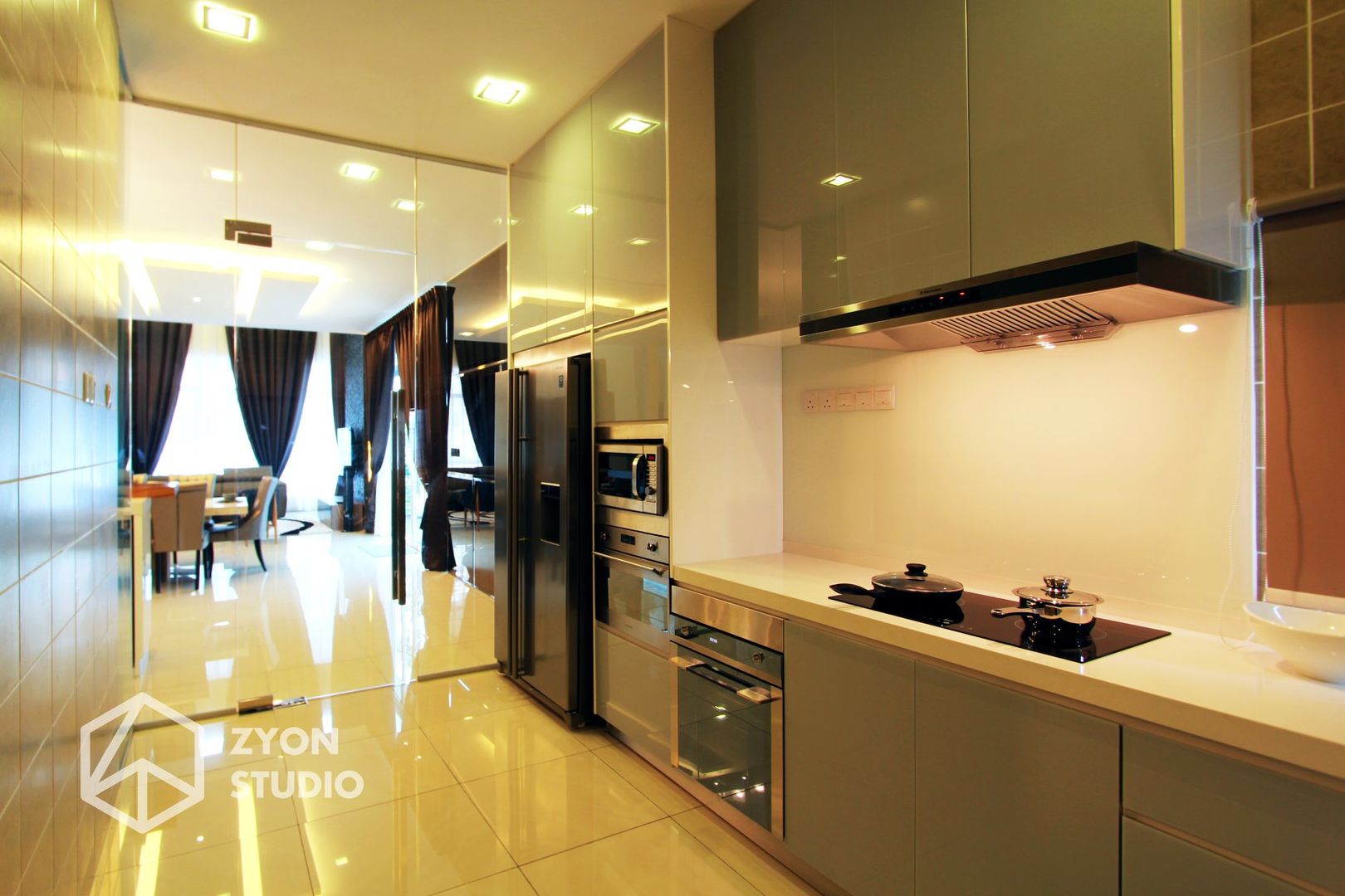 Kiara Residence Puchong, ZYON STUDIO SDN BHD (fka Zyon Interior Design Sdn Bhd) ZYON STUDIO SDN BHD (fka Zyon Interior Design Sdn Bhd) Moderne Küchen