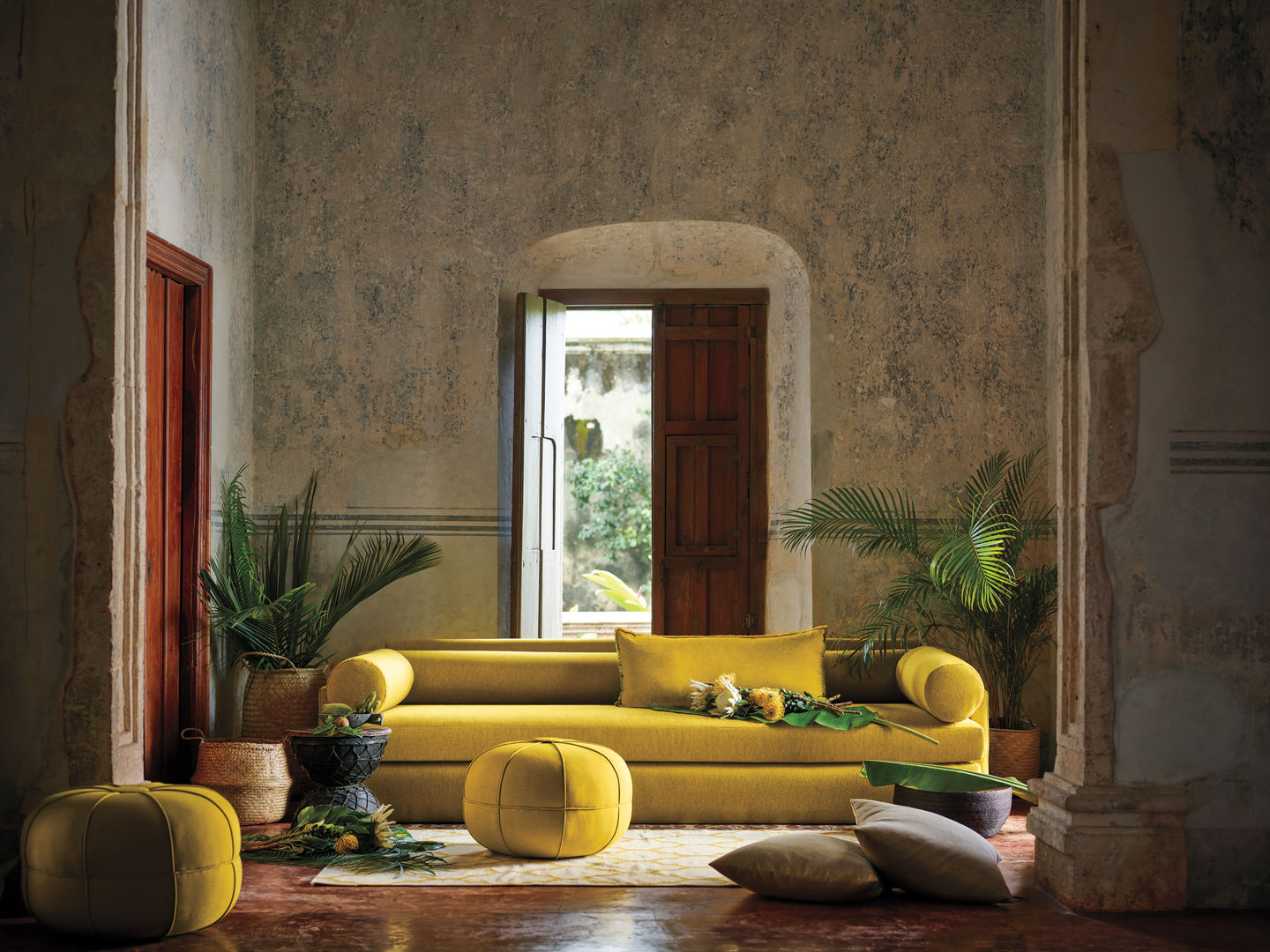 Livingroom Sunbrella Modern living room ٹیکسٹائل Amber/Gold Sofas & armchairs