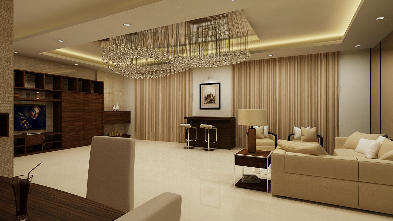 Mantri Espana homify Modern living room