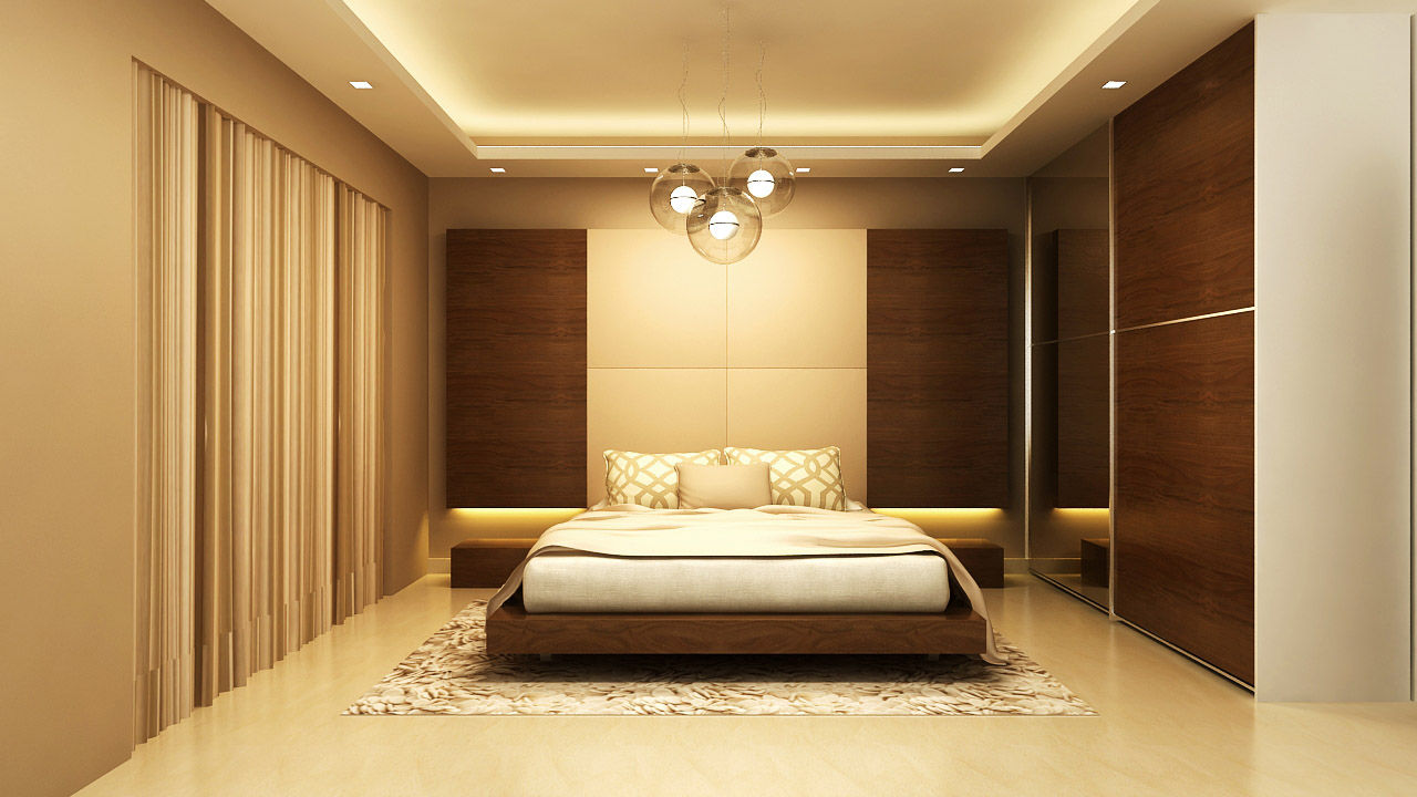 Mantri Espana homify Modern style bedroom