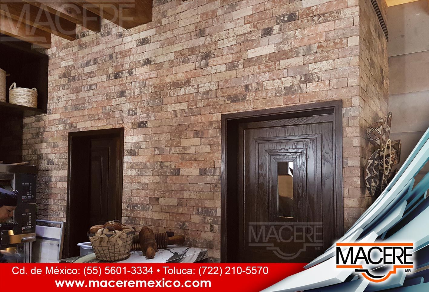 Fachaletas • Aparente de Barro tipo Ladrillo, MACERE México MACERE México Rustic style walls & floors Bricks Wall & floor coverings