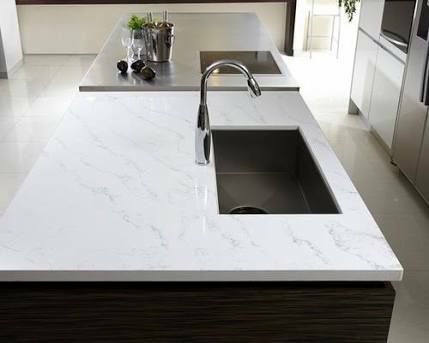 Cubierta Tranquility JASTONES QUARTZ SURFACES Cocinas de estilo moderno Encimeras