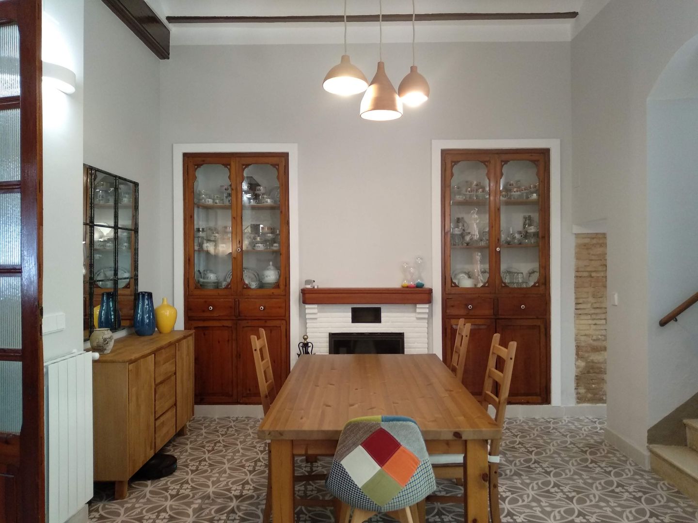 Proyecto y Reforma en Vivienda en Casco Antiguo de Anna, Gestionarq, arquitectos en Xàtiva Gestionarq, arquitectos en Xàtiva Rustikale Esszimmer Holz Holznachbildung