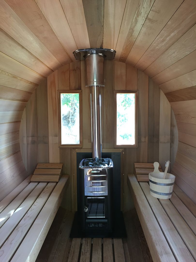 Sauna de madera de Cedro en Ibiza, CASÁRBOL CASÁRBOL 商業空間 無垢材 多色 ホテル