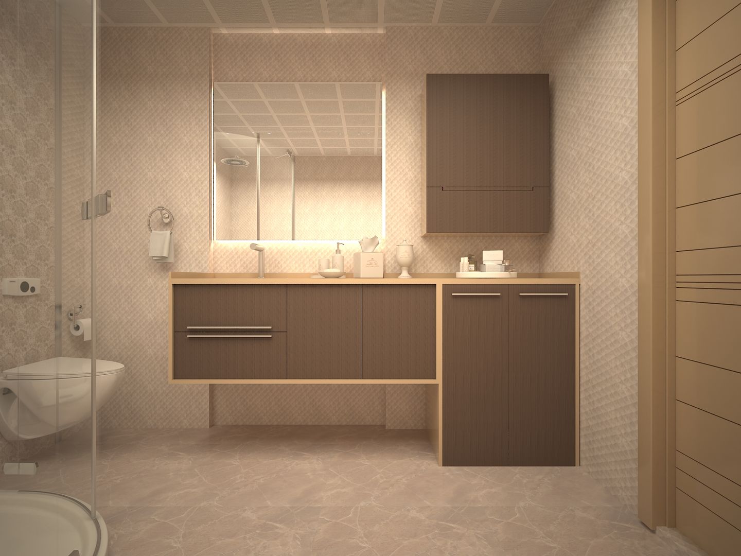 Banyo Tasarımı ve Uygulaması, Mekgrup İç Mimari ve Dekorasyon Mekgrup İç Mimari ve Dekorasyon Modern bathroom لکڑی Wood effect Fittings