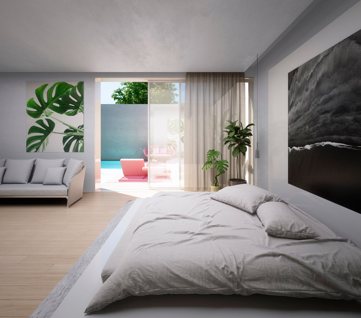 La Suite perfecta para tus vacaciones, S-AART S-AART Phòng ngủ phong cách tối giản