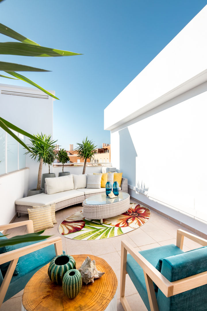 Roof Top Formosa, Victor Guerra.Design Victor Guerra.Design Mediterranean style balcony, veranda & terrace