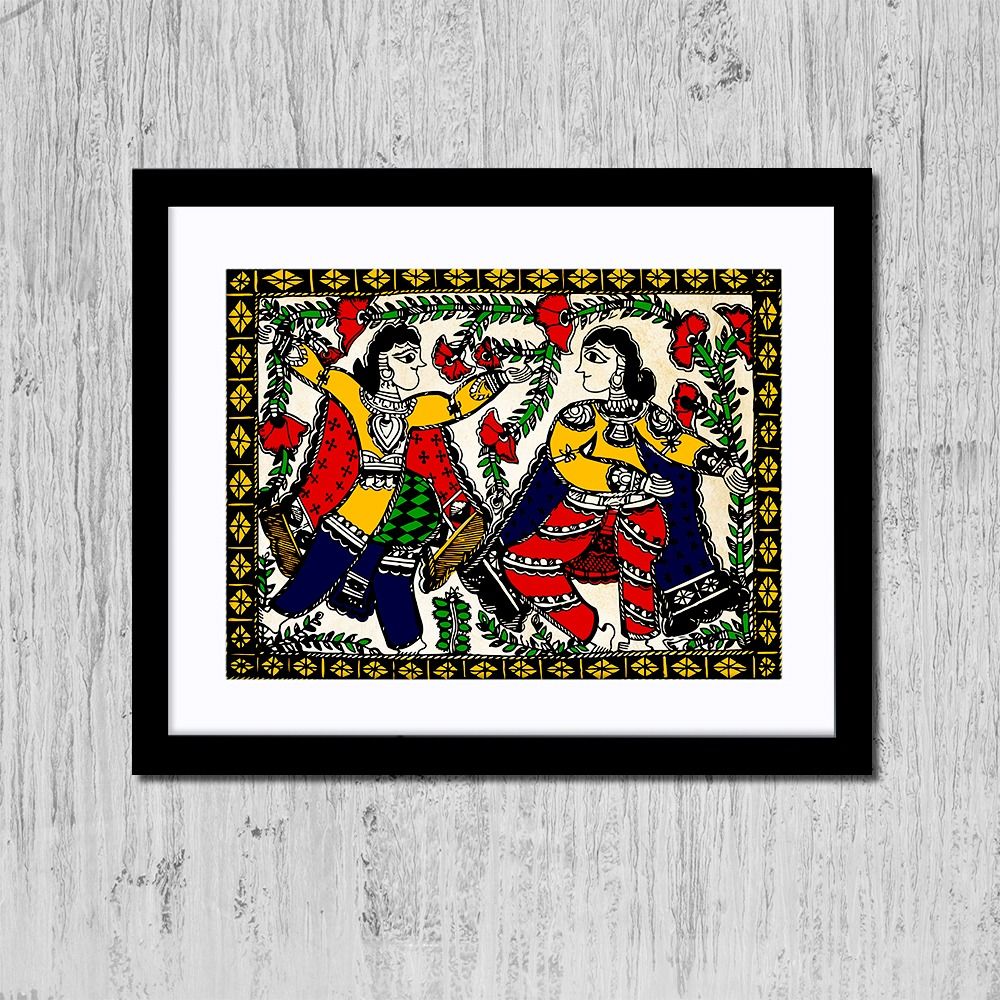 Madhubani Painting / Madhubani Women Art Painting WallMantra Other spaces Pictures & paintings