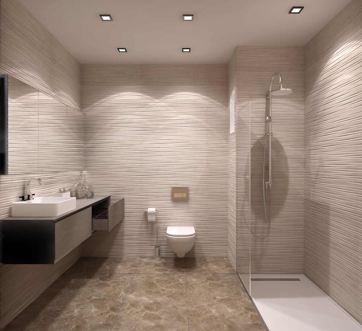 AydosLand Konut Projesi (2017), ms mimarlık ms mimarlık Modern bathroom