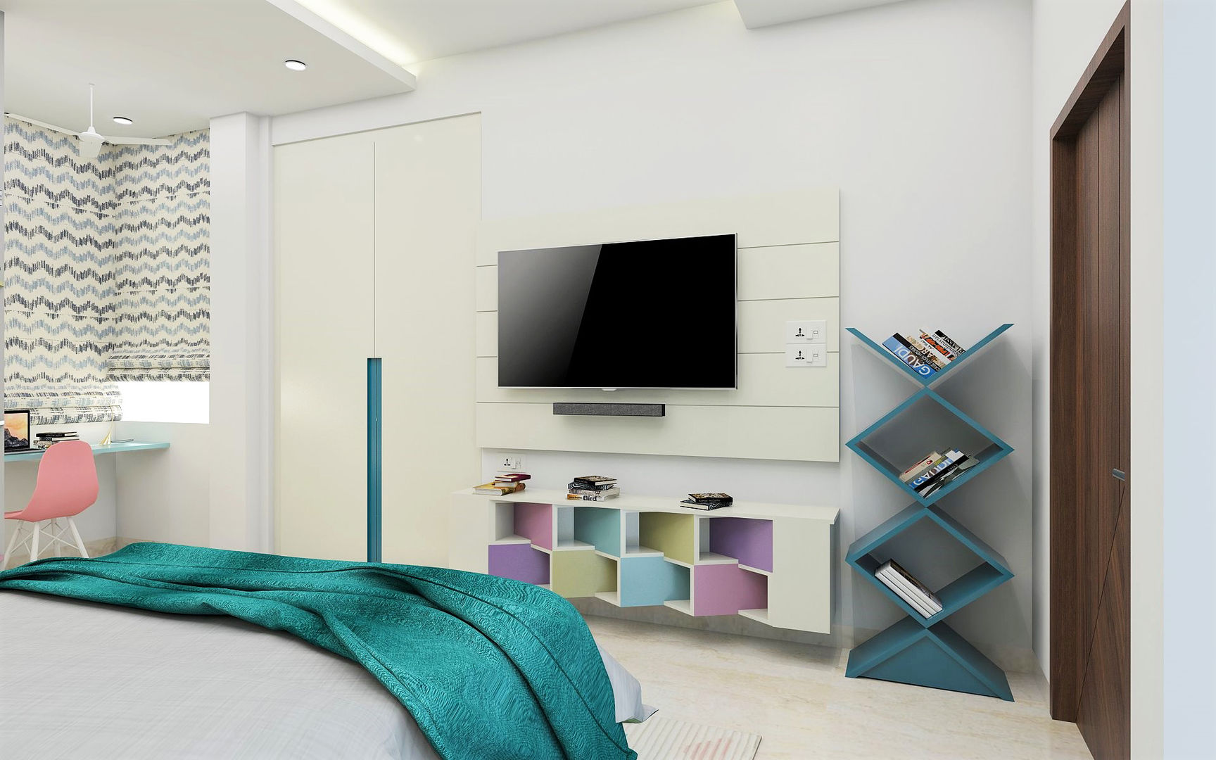 Teenage Girl Beroom- Modern Melody Tanish Dzignz Modern style bedroom