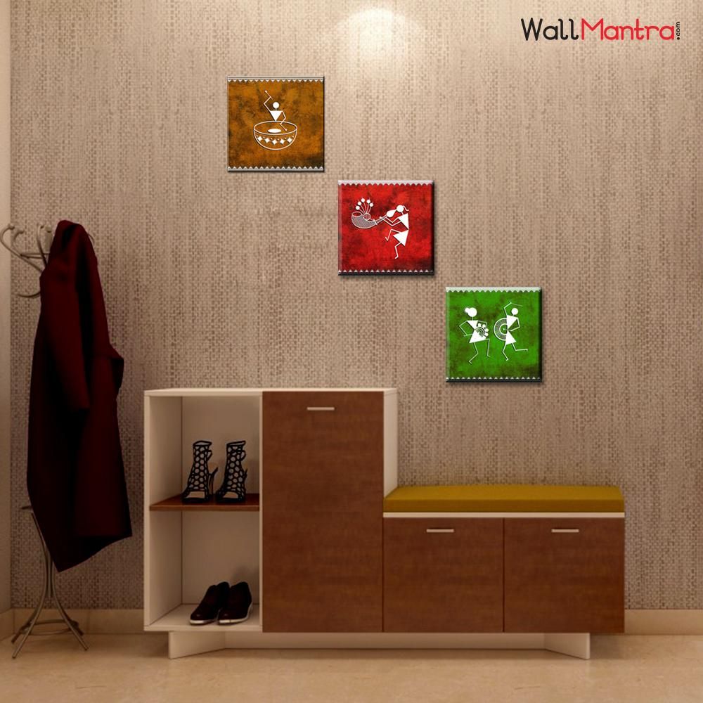 Warli Painting / Warli Art, WallMantra WallMantra Klassieke gangen, hallen & trappenhuizen MDF
