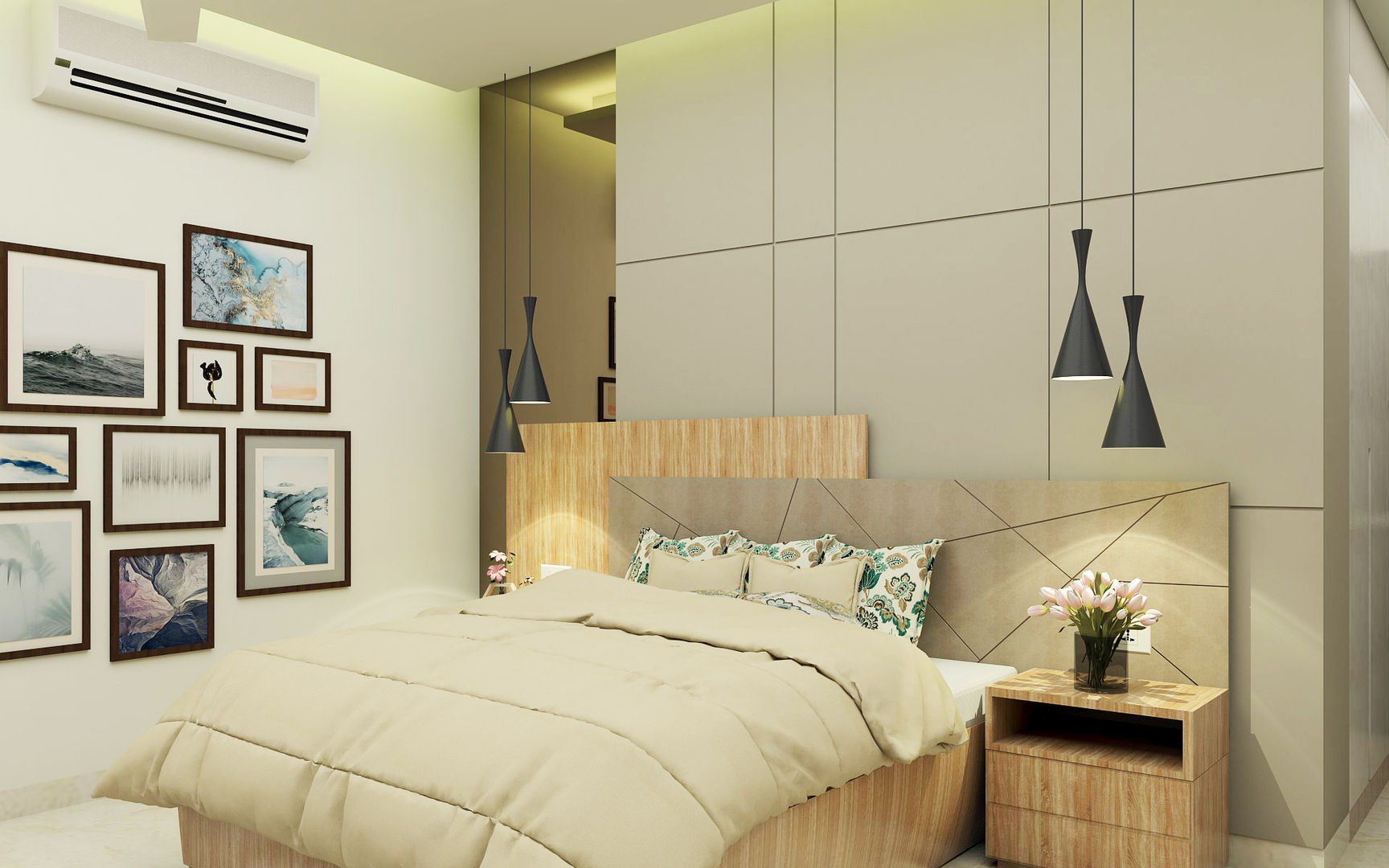 Modern Luxury Apartment Design, Tanish Dzignz Tanish Dzignz Modern style bedroom