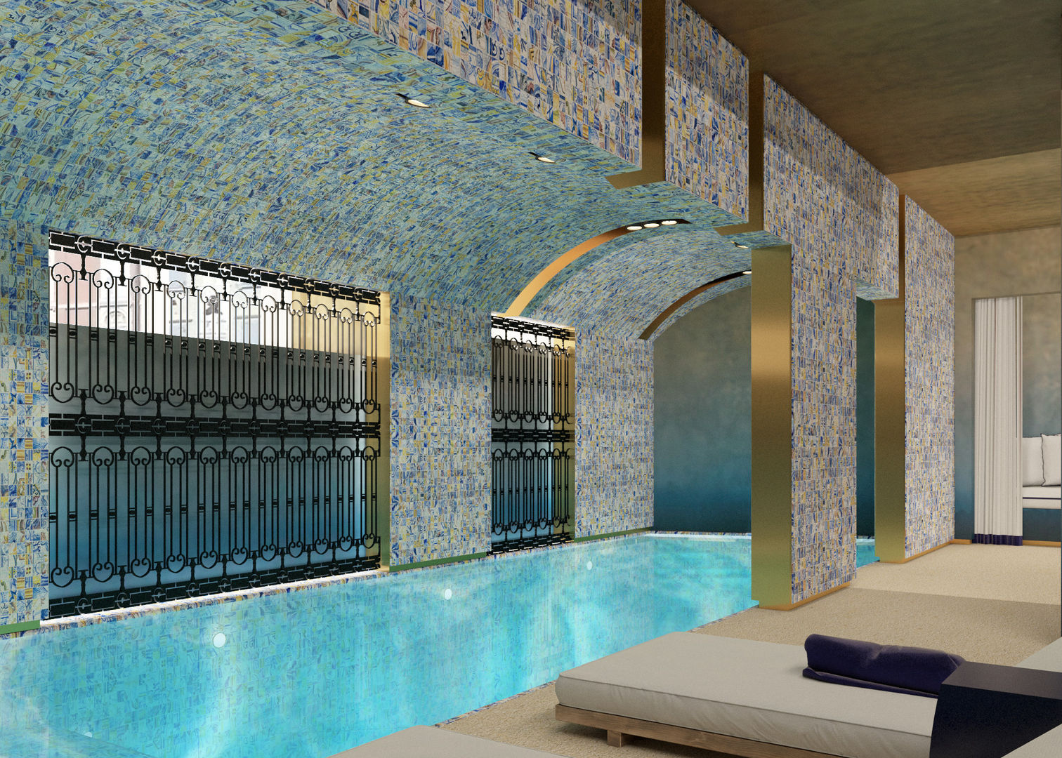 5 star Hotel, Praça da Alegria Spa, Inêz Fino Interiors, LDA Inêz Fino Interiors, LDA 모던스타일 스파