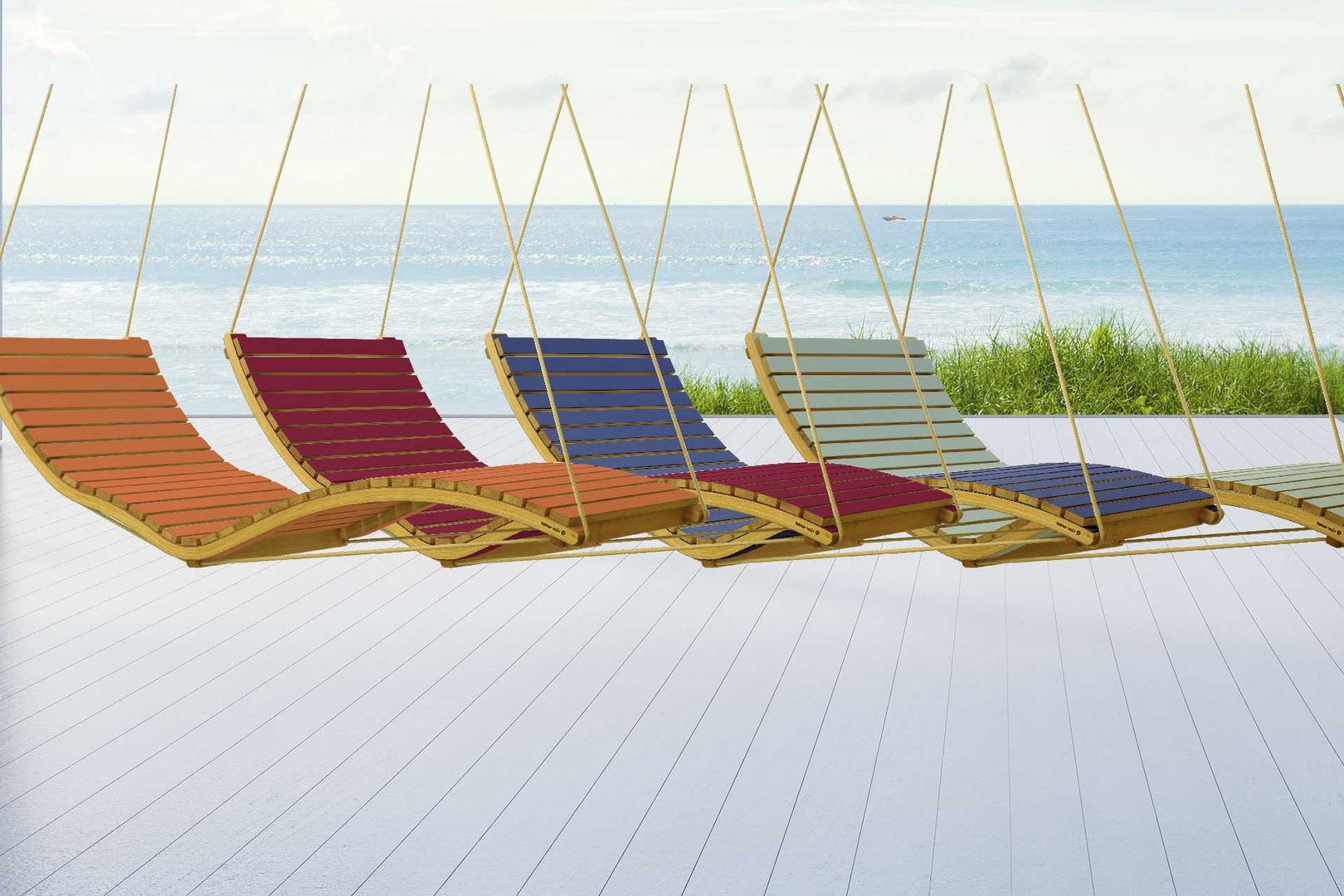 Schwebeliege Colorline, faktor holz faktor holz 现代客厅設計點子、靈感 & 圖片 沙發與扶手椅
