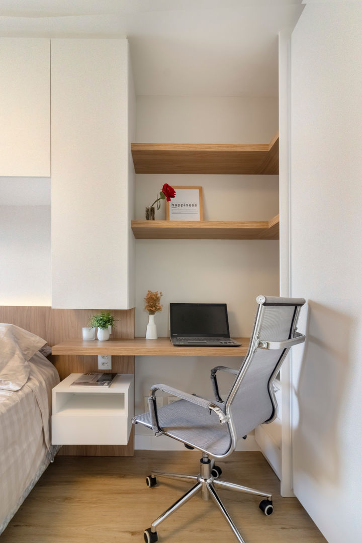 MOOD- Apartamento Interlagos, @estudiomood.arq @estudiomood.arq Camera da letto minimalista