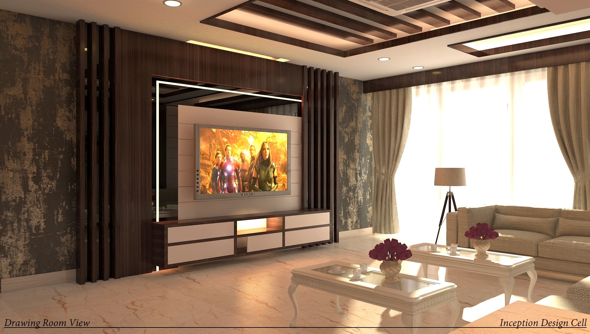Villa Project, Inception Design Cell Inception Design Cell Salas de estar modernas Madeira Acabamento em madeira