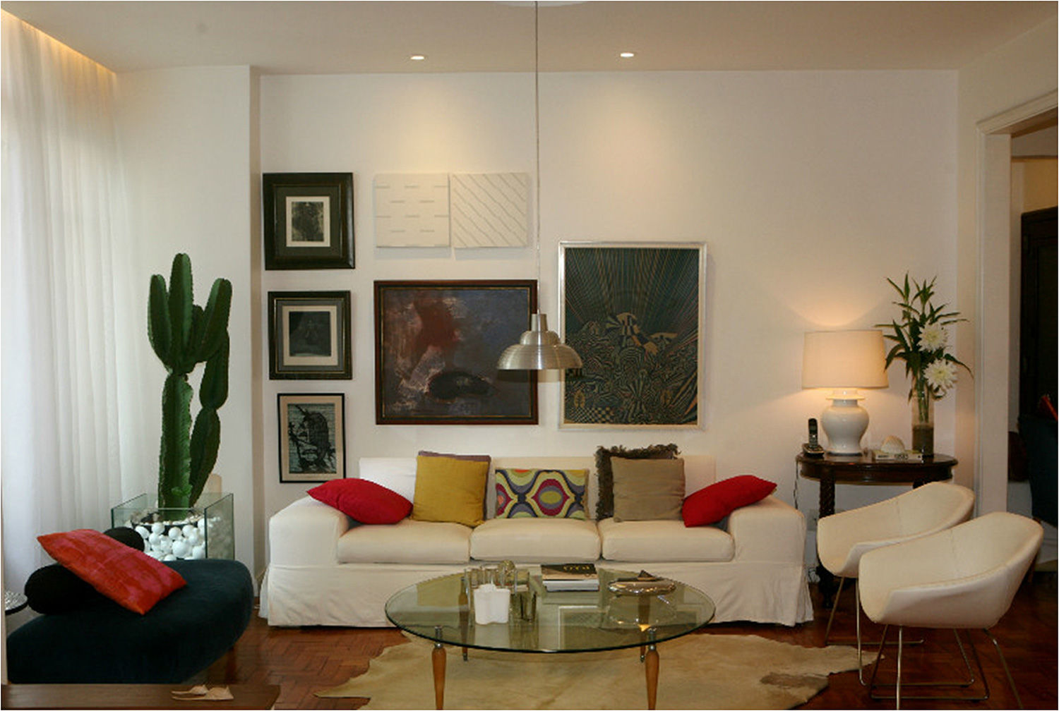 Apartamento RHL, Viviane Cunha Arquitetura Viviane Cunha Arquitetura ห้องนั่งเล่น