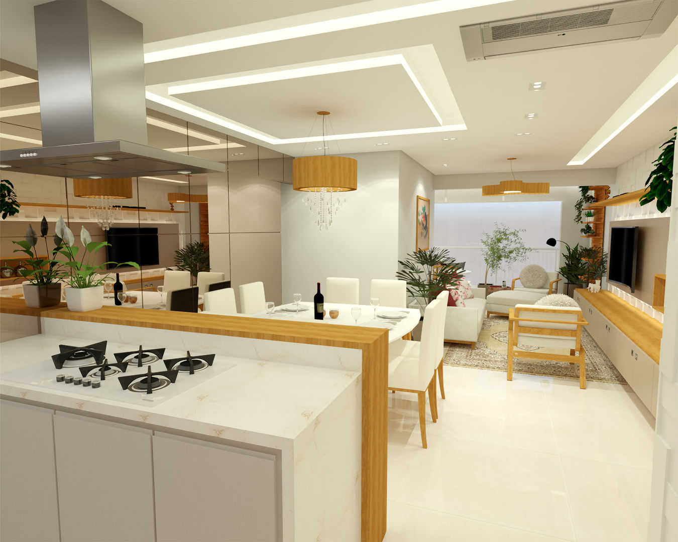 Apartamento Clean, Dédalo Bioarquitetura & Bioconstrução Dédalo Bioarquitetura & Bioconstrução غرفة السفرة المرو أو الكوارتز