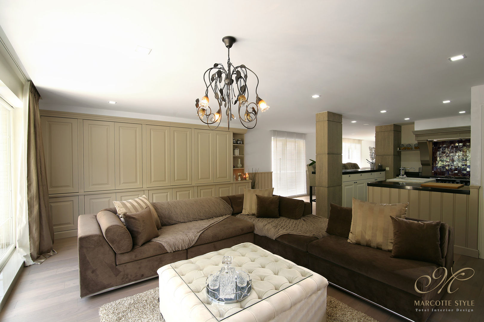 Strakke landelijk interieurinrichting, Marcotte Style Marcotte Style غرفة المعيشة