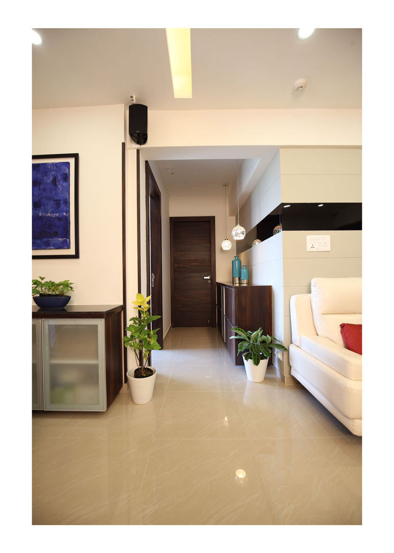 3BHK | Mr. Nikhil Jathar | Future Towers, Amnora Hadapsar, Pune, Nikhil Kanthe Nikhil Kanthe Couloir, entrée, escaliers modernes