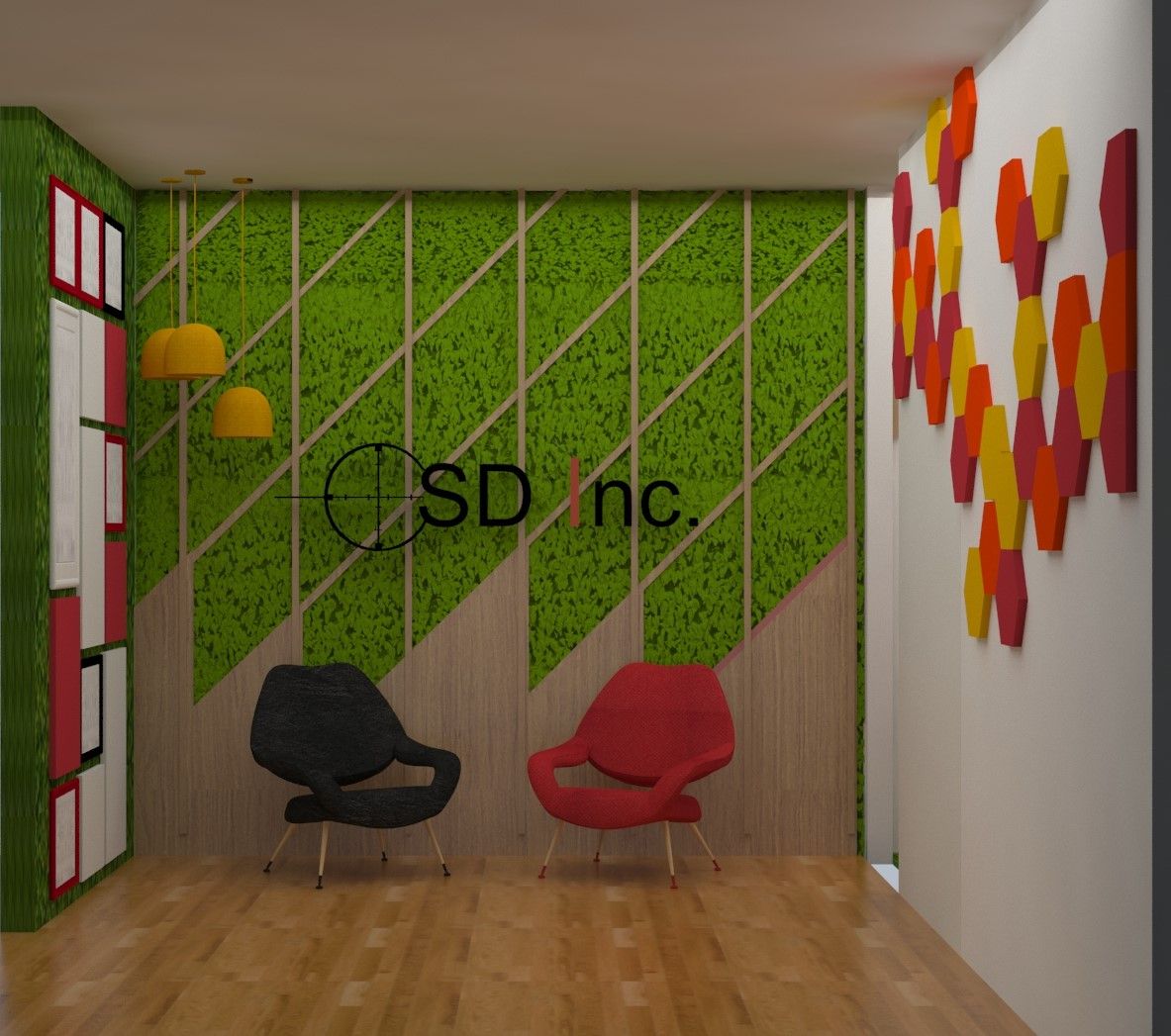 CORPORATE OFFICE SD INC., SDINCO SDINCO 모던스타일 서재 / 사무실