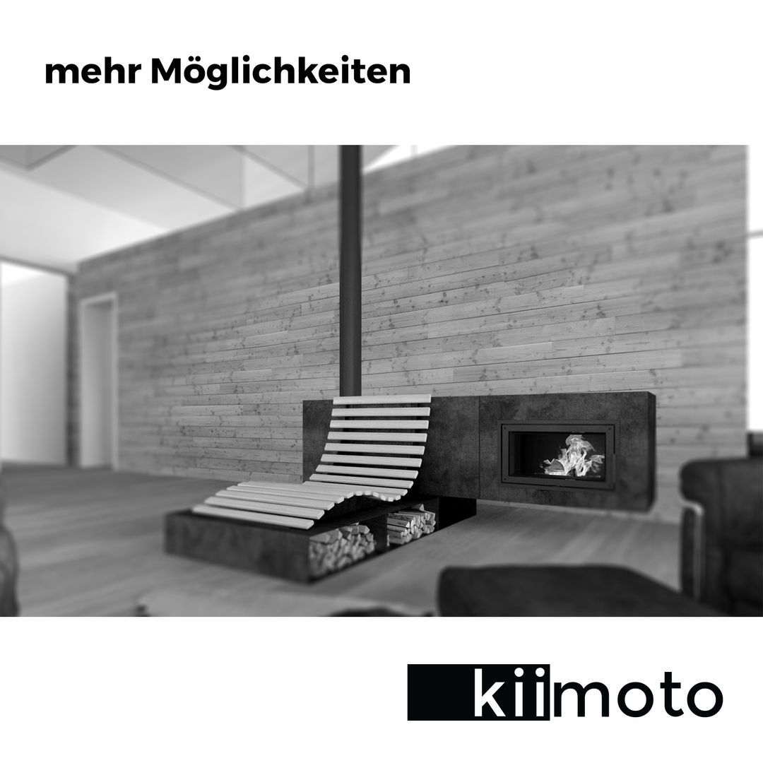 mehr Möglichkeiten kiimoto kamine Klassische Wohnzimmer Stahlbeton