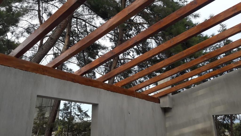 Sosyal Bir Tesiste Sağlıklı Küçük Ev - 2019, ASK MİMARLIK İNŞAAT ASK MİMARLIK İNŞAAT Hipped roof Wood Wood effect